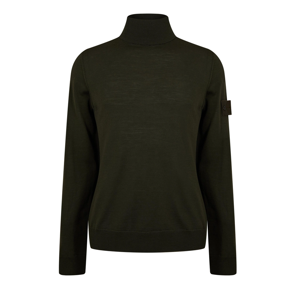 Stone Island Ghost Crew Knit Sweatshirt - Verde Mil V0054